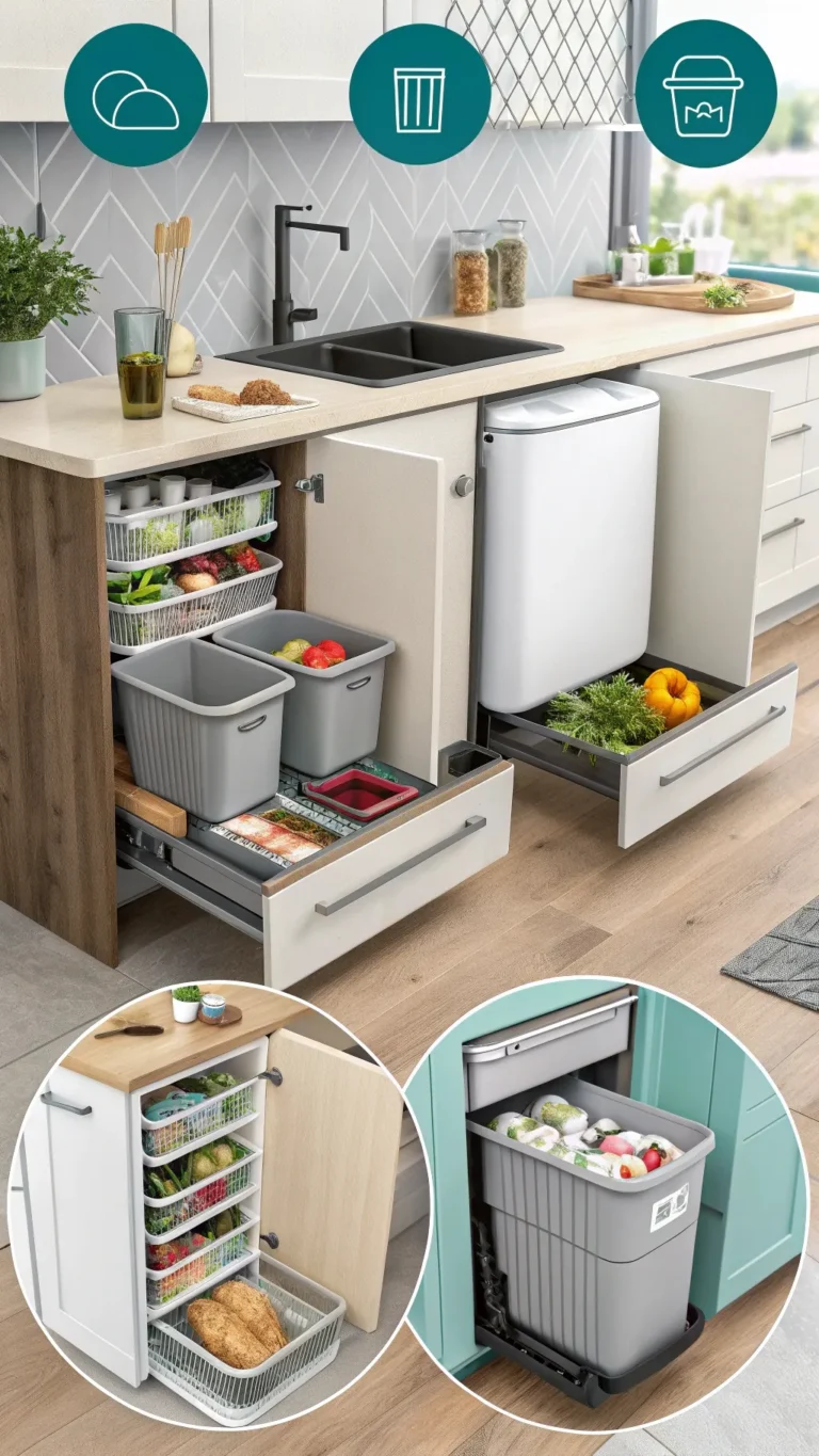 smart trash solutions for small kitchens 10 ideas