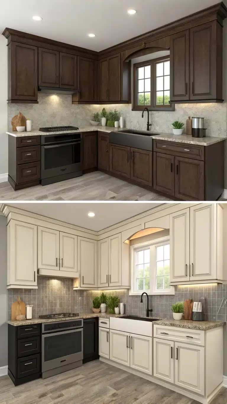 dark or light cabinets for a small kitchen the def