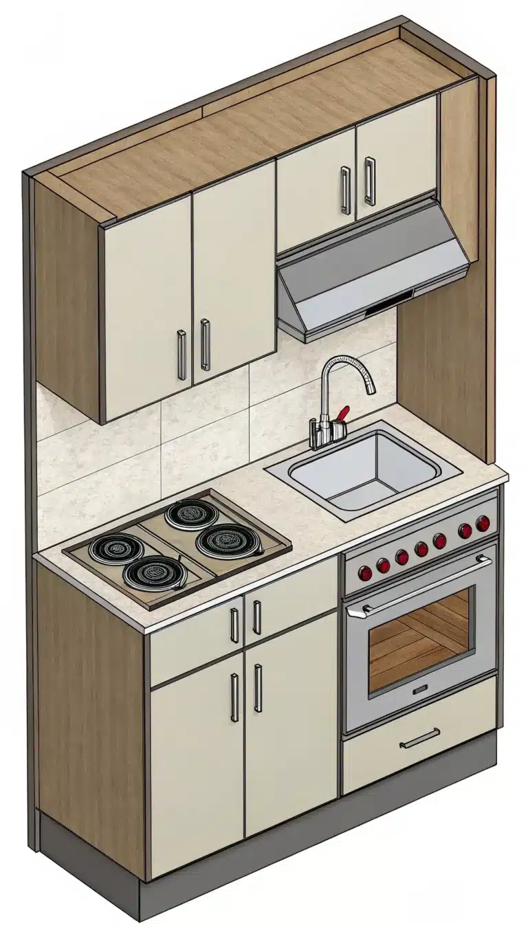 designing a functional stove next to sink small ki