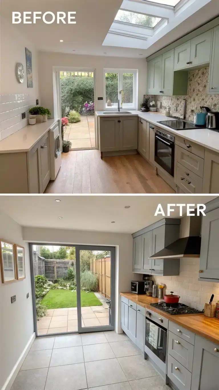 inspiring small kitchen extension ideas before and