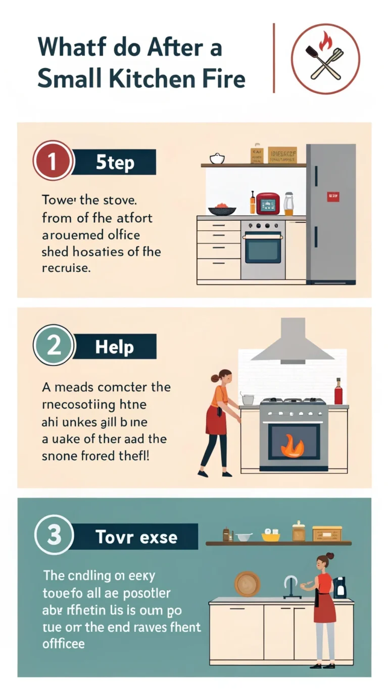 what to do after a small kitchen fire a step by st