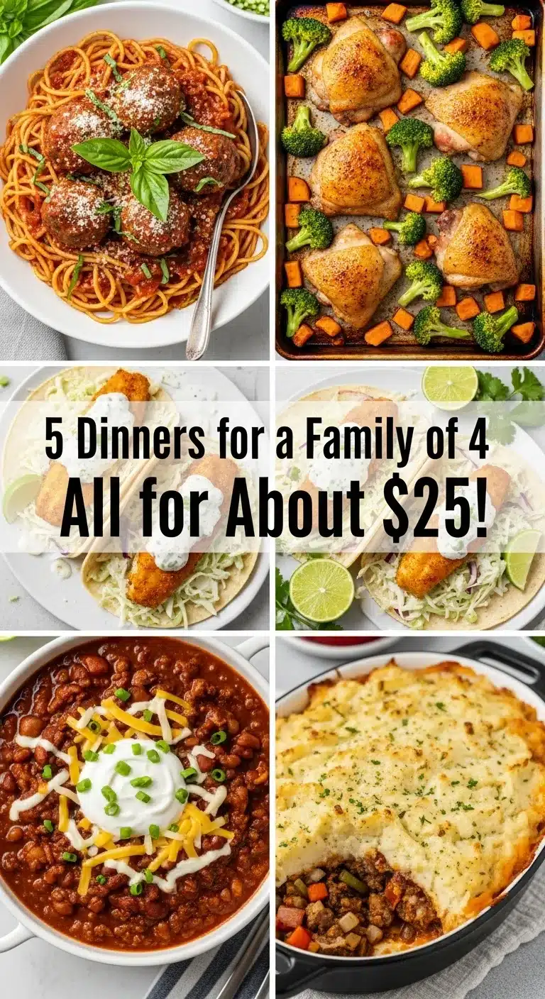 Secret $5 Meal Plan for a Family of 4