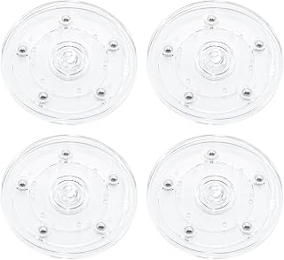 4Pcs Clear Acrylic Lazy Susan 5