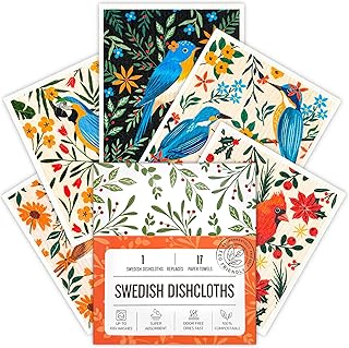 Swedish Dishcloths Kitchen 5 Reusable Paper