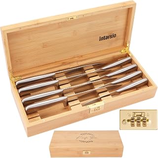 Upgraded Lockable Large Bamboo Knife Storage